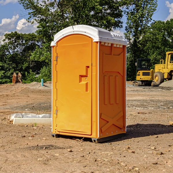 what is the expected delivery and pickup timeframe for the porta potties in Hugo